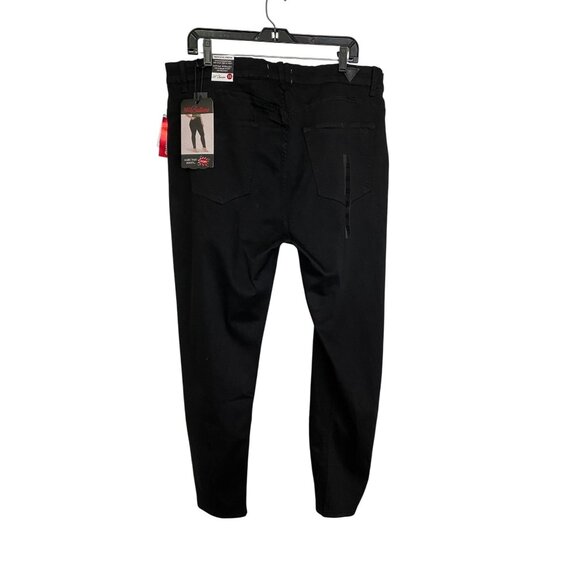 Red Bottoms Black High-Waist Booty-Lifting Stretch Jeans Size 22 Western Biker - Picture 2 of 15